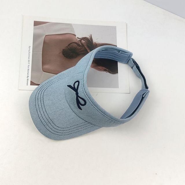 Bow Visor Embroidered Sun