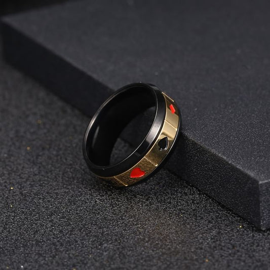 Poker Stainless Steel Ring