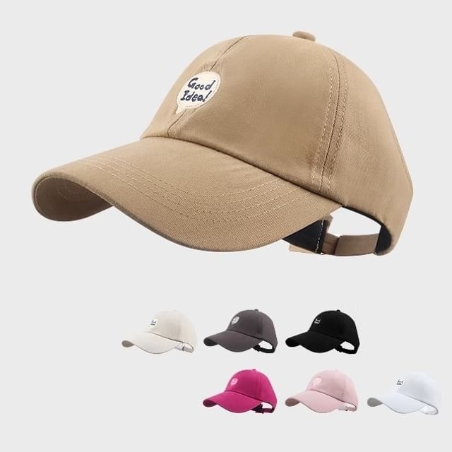 Baseball Lettering Top Embroidered Open Cap