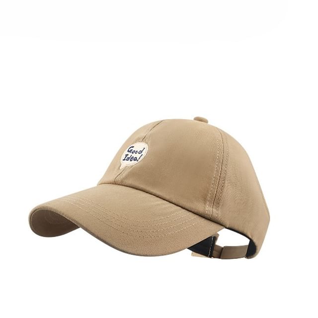 Baseball Lettering Top Embroidered Open Cap