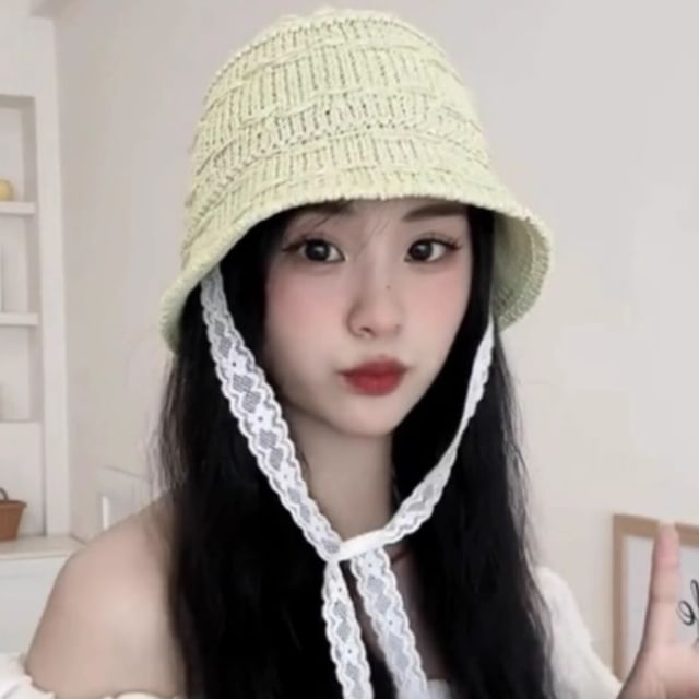 Plain Knit Bucket Hat