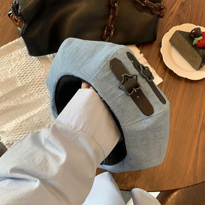 Buckled Denim Beret