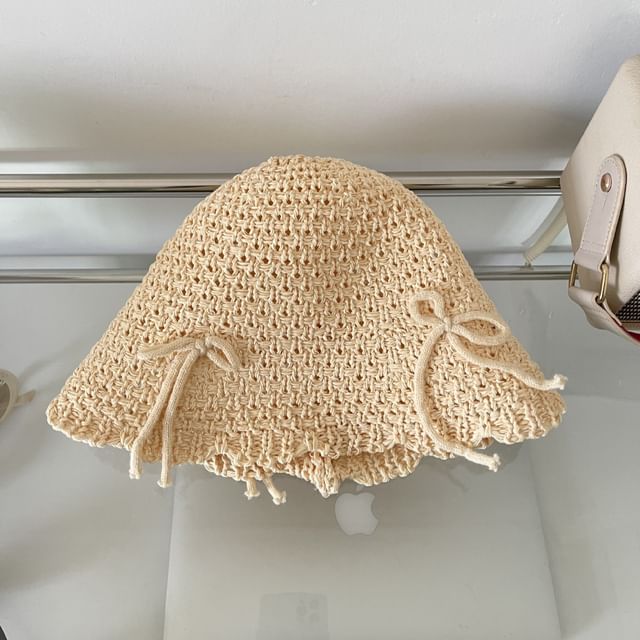 Bow Knit Bucket Hat