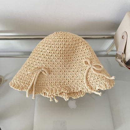 Bow Knit Bucket Hat