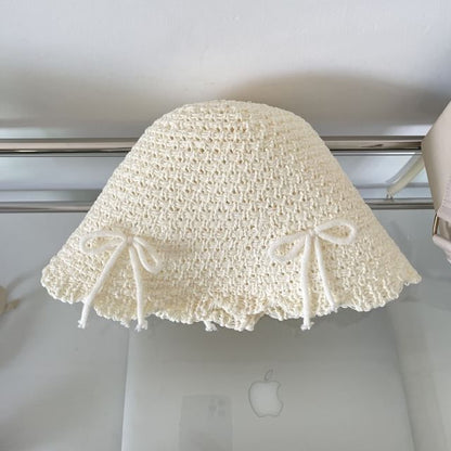 Bow Knit Bucket Hat