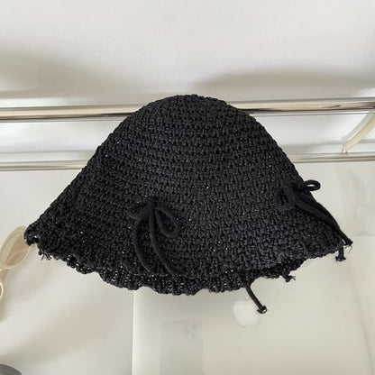 Bow Knit Bucket Hat