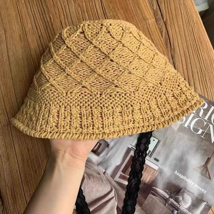 Plain Knit Bucket Hat
