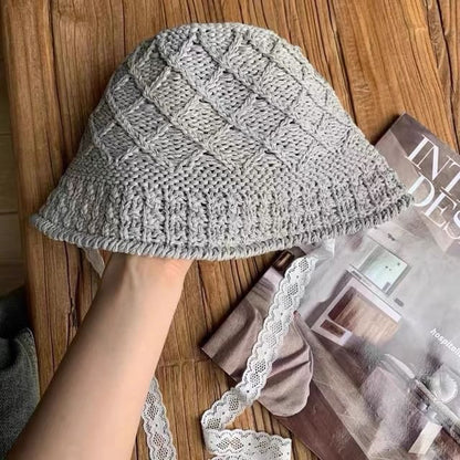 Plain Knit Bucket Hat