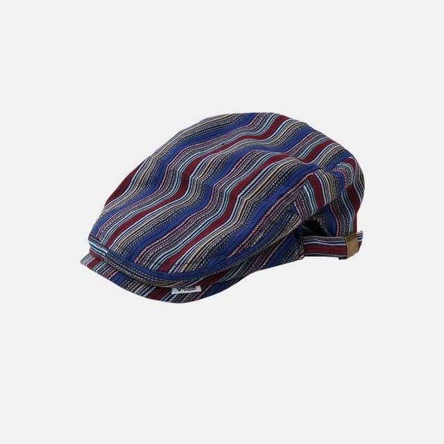 Striped Flat Cap