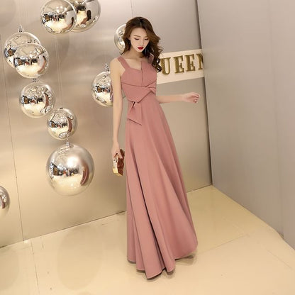 Designs) A-Line Plain (Various Gown Evening Knot