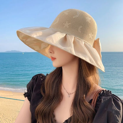 Patterned Ruched Hat Sun