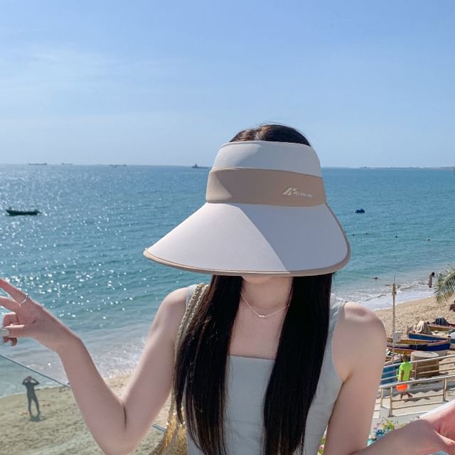 Two Tone Wide Brim Sun Visor