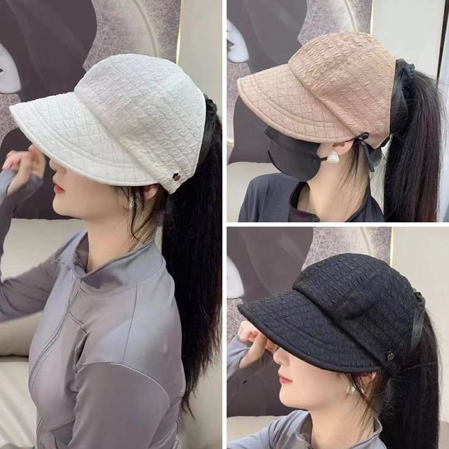 Top Textured Open Hat Plain