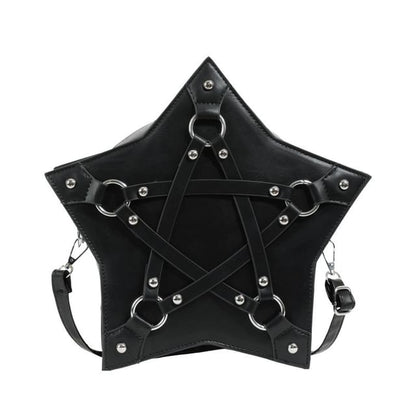 Bag Star Faux Studded Leather Shape Crossbody
