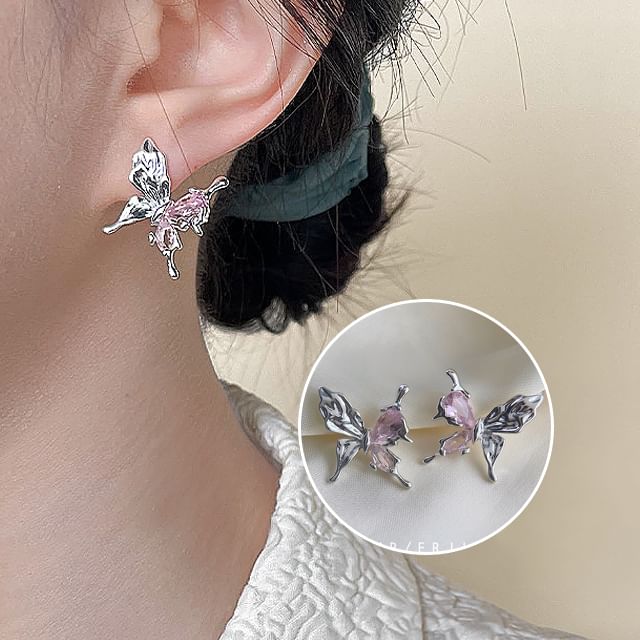 Butterfly Rhinestone Alloy Ear Cuff