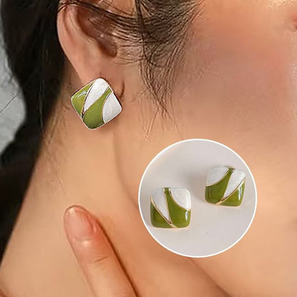 Glaze Square Alloy Ear Cuff