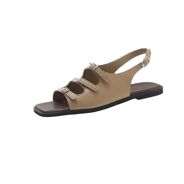 Square Toe Slingback Sandals