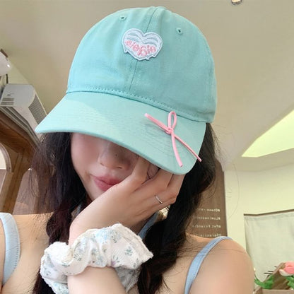 Cap Baseball Applique Heart