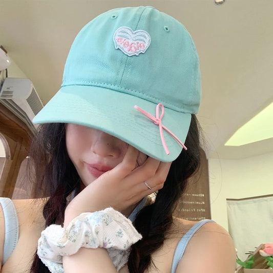 Cap Baseball Applique Heart