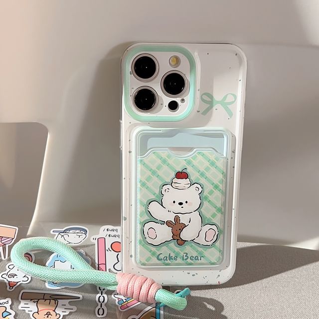 Bear Card Holder Phone Case