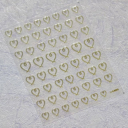 Hollow-Cut Heart Nail Art Stickers