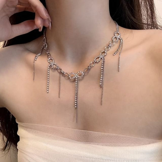 Rhinestone Alloy Choker