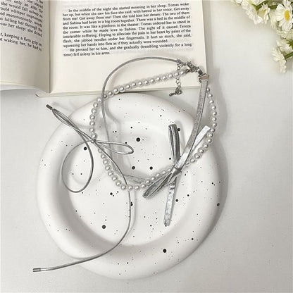 Ribbon Faux Leather Choker