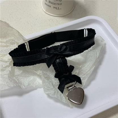 Heart Ribbon Fabric Garter