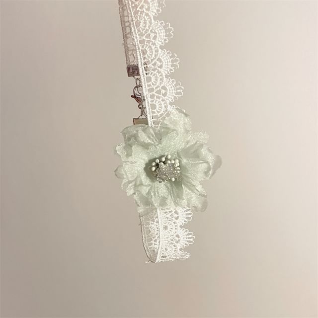 Floral Fabric Lace Choker