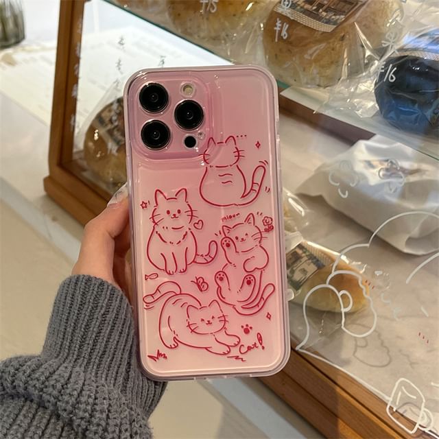 Cat Phone Case - iPhone 15 Pro Max / 15 Pro / 15 Plus / 15 / 14 Pro Max / 14 Pro / 14 Plus / 14 / 13 Pro Max / 13 Pro / 13 / 13 mini / 12 Pro Max / 12 Pro / 12 / 12 mini / 11 Pro Max / 11 Pro / 11