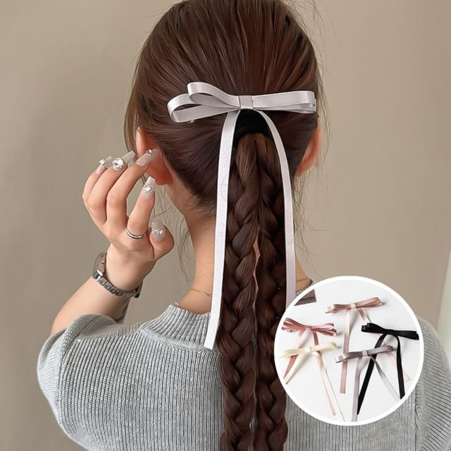 Plain Bow Hair Clip in 5 Colors