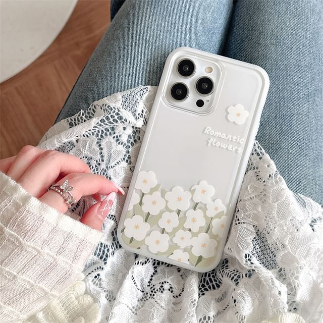 Floral Phone Case - iPhone 15 Pro Max / 15 Pro / 15 Plus / 15 / 14 Pro Max / 14 Pro / 14 Plus / 14 / 13 Pro Max / 13 Pro / 13 / 13 mini / 12 Pro Max / 12 Pro / 12 / 12 mini / 11 Pro Max / 11 Pro / 11