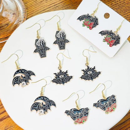 Halloween Bat Alloy Drop Earring (Various Designs)