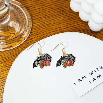 Halloween Bat Alloy Drop Earring (Various Designs)