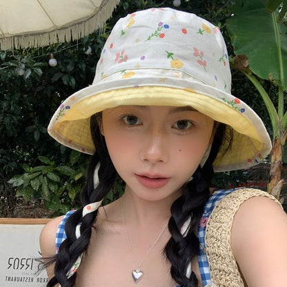 Floral Print Bucket Hat