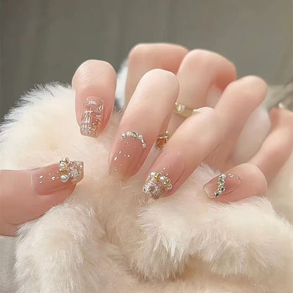 Glitter Star Press On Nails