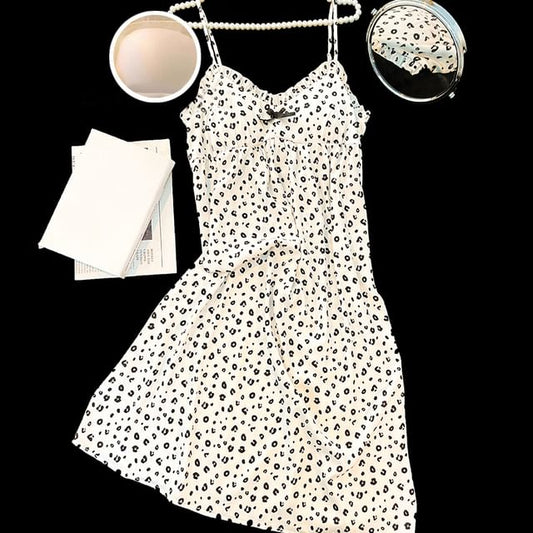 Leopard Nightgown Strap Spaghetti