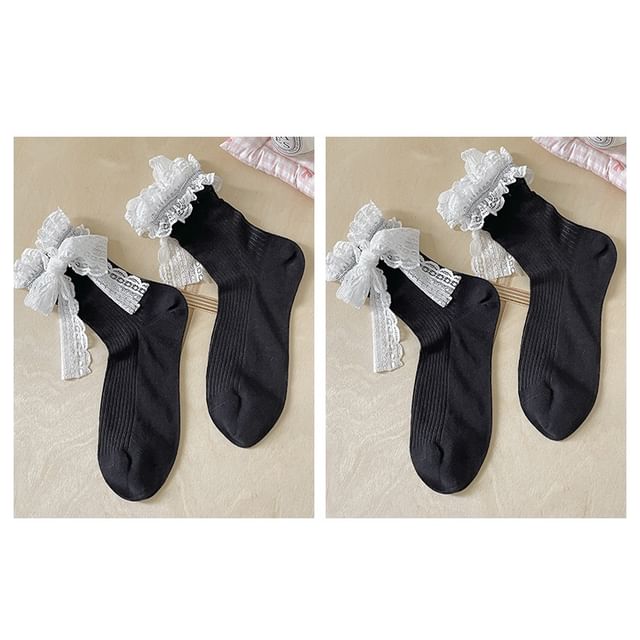 Bow Lace Socks / Set