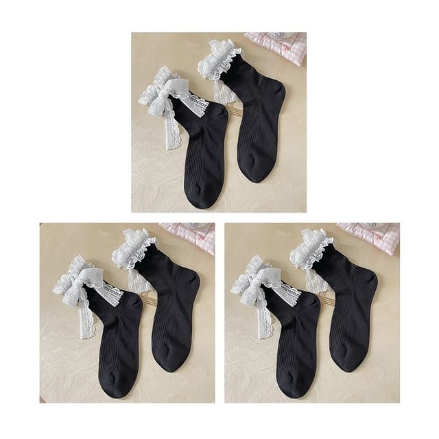 Bow Lace Socks / Set