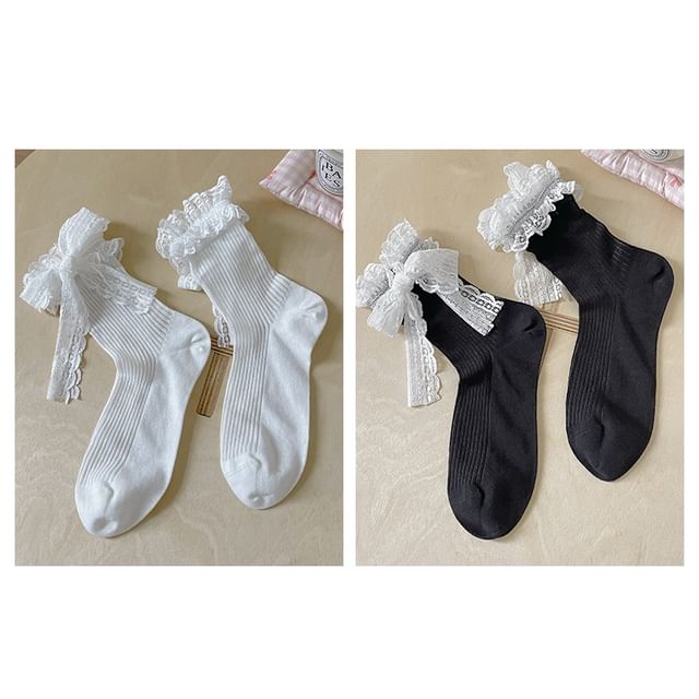 Bow Lace Socks / Set