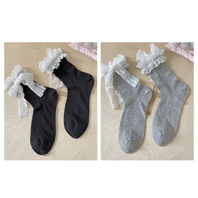 Bow Lace Socks / Set