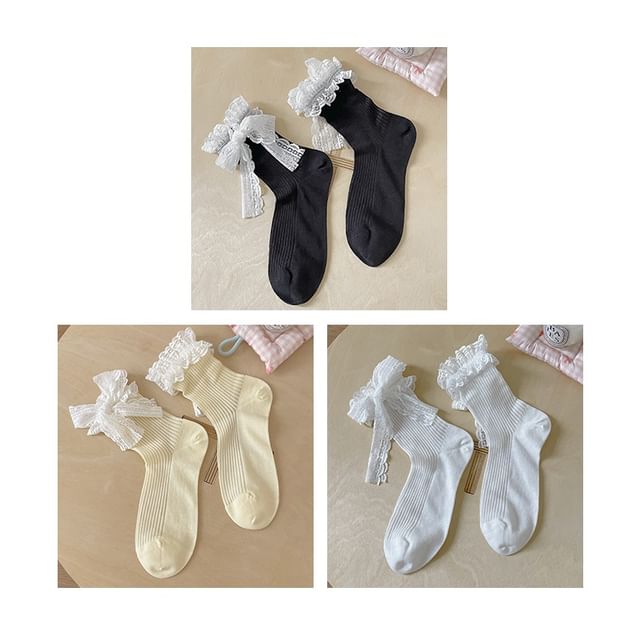 Bow Lace Socks / Set