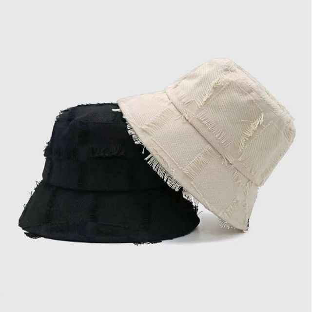 Bucket Frayed Hat Edge Distressed