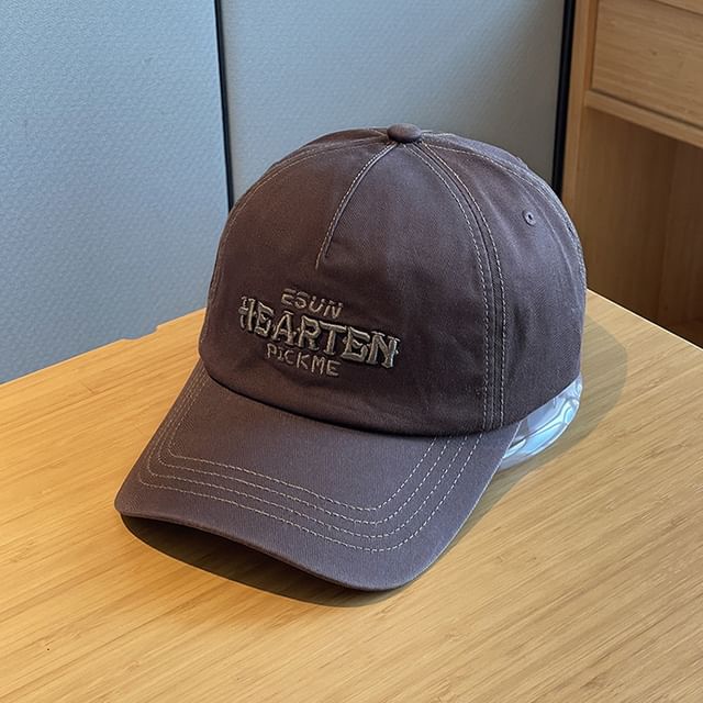 Lettering Baseball Embroidered Cap