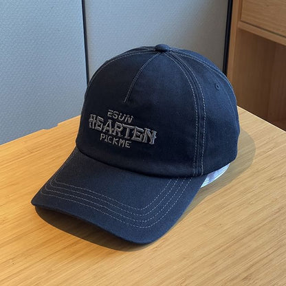 Lettering Baseball Embroidered Cap