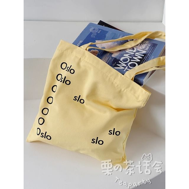 Lettering Canvas Tote Bag / Bag Charm / Set