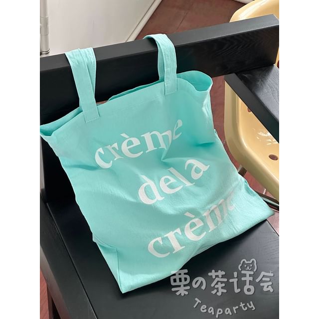 Lettering Canvas Tote Bag / Bag Charm / Set