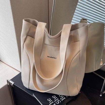 Canvas Lettering Bag Tote