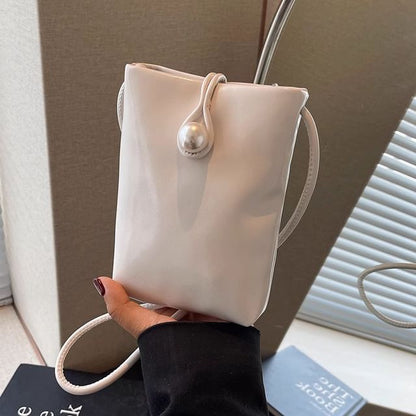 Leather Faux Plain Bag Crossbody