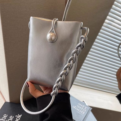 Leather Faux Plain Bag Crossbody